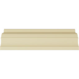 Ekena Millwork - MLD05X03X05DL - Endurathane Delfina Crown Moulding, 5"H x 3"P x 5"F x 94 1/2"L, (5 1/4" Repeat), Factory Primed