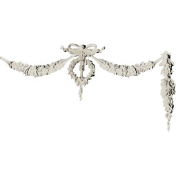 Pearlworks - FEST-164A-EXT - Approx. 15"W x 7-1/4"H x 3/4"D Ribbons with Flowers Festoon