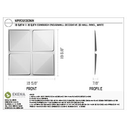 Ekena Millwork - WPED - 19 5/8"W x 19 5/8"H Edinburgh EnduraWall Decorative 3D Wall Panel