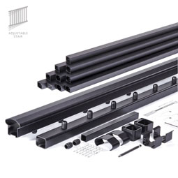  - ARR100ARK - Series 100 - Adjustable Stair Rail Kits w/ Balusters