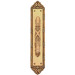 Brass Accents - A05-P7231 - 2 1/2"W x 13 3/4"H Ribbon & Reed Plate w/ 6" Center-to-Center Pull Handle