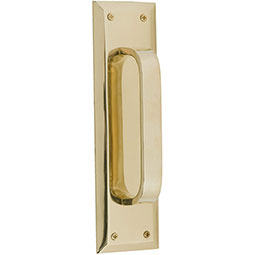 Brass Accents - A07-P5401 - 2 3/4"W x 10"H Quaker Plate w/ 6" Center-to-Center Pull Handle