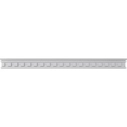 Ekena Millwork - CRH03XBE-DE - Endurathane Bedford Crosshead w/ Dentil Trim, 3 1/2", Factory Primed