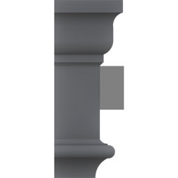 Ekena Millwork - CRH05XHO-DE - Endurathane  Holmdel Crosshead w/ Dentil Trim, 4 5/8", Factory Primed