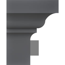 Ekena Millwork - CRH05XST-DE - Endurathane Stratford Crosshead w/ Dentil Trim, 5", Factory Primed