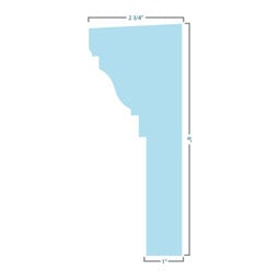 Ekena Millwork - CRH06X-DE - Endurathane Traditional Crosshead w/ Dentil Trim, 6", Factory Primed