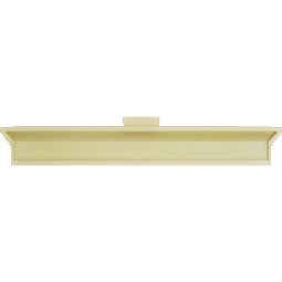 Ekena Millwork - CRH06XKF-DE - Endurathane Traditional Crosshead w/ Flat Keystone & Dentil Trim, 6", Factory Primed