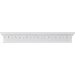Ekena Millwork - CRH06XPN-1-DE - Endurathane Craftsman Crosshead w/ Dentil Trim, 6 1/8", Factory Primed