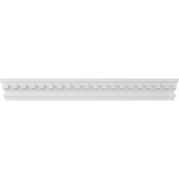 Ekena Millwork - CRH06XPN-3-DE - Endurathane Panel Crosshead w/ Dentil Trim, 5 1/2", Factory Primed