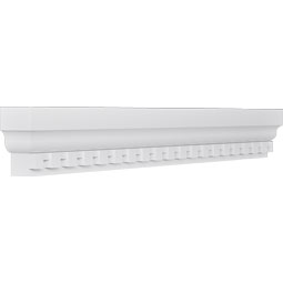 Ekena Millwork - CRH06XST-DE - Endurathane Stockton Crosshead w/ Dentil Trim, 5 1/2", Factory Primed