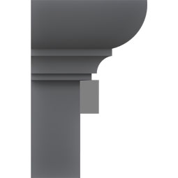 Ekena Millwork - CRH06XST-1-DE - Endurathane Strickland Crosshead w/ Dentil Trim, 6 1/4", Factory Primed