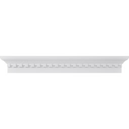 Ekena Millwork - CRH06XST-1-DE - Endurathane Strickland Crosshead w/ Dentil Trim, 6 1/4", Factory Primed