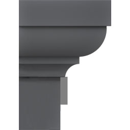 Ekena Millwork - CRH06XST-2-DE - Endurathane Stafford Crosshead w/ Dentil Trim, 5 1/2", Factory Primed