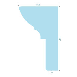 Ekena Millwork - CRH06XST-2-DE - Endurathane Stafford Crosshead w/ Dentil Trim, 5 1/2", Factory Primed