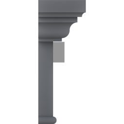Ekena Millwork - CRH07XBT-DE - Endurathane Craftsman Crosshead with Bottom Trim, & Dentil Trim, 7 1/4", Factory Primed
