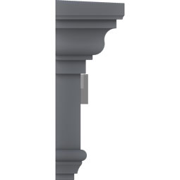Ekena Millwork - CRH07X-DE - Endurathane Traditional Crosshead with Trim, & Dentil Trim, 7 1/4", Factory Primed