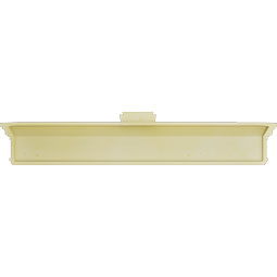 Ekena Millwork - CRH07XKA-DE - Endurathane Traditional Crosshead with Trim, w/ Deco Keystone & Dentil Trim, 7 1/4", Factory Primed