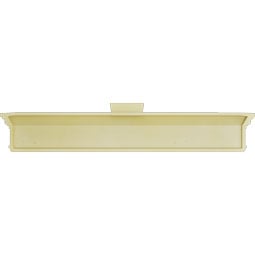Ekena Millwork - CRH07XKF-DE - Endurathane Traditional Crosshead with Trim, w/ Flat Keystone & Dentil Trim, 7 1/4", Factory Primed