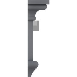 Ekena Millwork - CRH09XBE-DE - Endurathane Bedford Crosshead w/ Dentil Trim, 8 5/8", Factory Primed