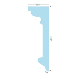 Ekena Millwork - CRH09XBE-DE - Endurathane Bedford Crosshead w/ Dentil Trim, 8 5/8", Factory Primed