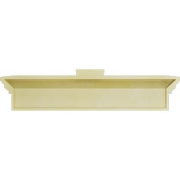 Ekena Millwork - CRH09XKF-DE - Endurathane Traditional Crosshead w/ Flat Keystone & Dentil Trim, 9", Factory Primed