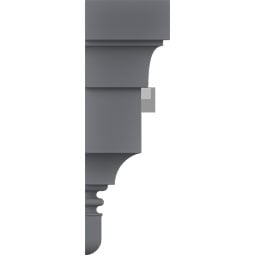 Ekena Millwork - CRH12XST-DE - Endurathane Stockport Crosshead w/ Dentil Trim, 11 7/8", Factory Primed
