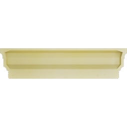 Ekena Millwork - CRH12XST-DE - Endurathane Stockport Crosshead w/ Dentil Trim, 11 7/8", Factory Primed