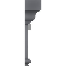 Ekena Millwork - CRH14XST-DE - Endurathane Craftsman Crosshead w/ Dentil Trim, 13 3/4", Factory Primed
