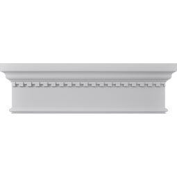 Ekena Millwork - CRH14XST-DE - Endurathane Craftsman Crosshead w/ Dentil Trim, 13 3/4", Factory Primed