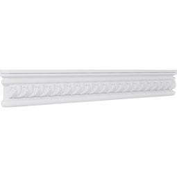 Ekena Millwork - CRH03XBE-EG - Endurathane Bedford Crosshead w/ Egg & Dart Trim, 3 1/2", Factory Primed