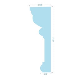 Ekena Millwork - CRH03XBE-EG - Endurathane Bedford Crosshead w/ Egg & Dart Trim, 3 1/2", Factory Primed