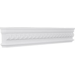 Ekena Millwork - CRH05XHO-EG - Endurathane  Holmdel Crosshead w/ Egg & Dart Trim, 4 5/8", Factory Primed