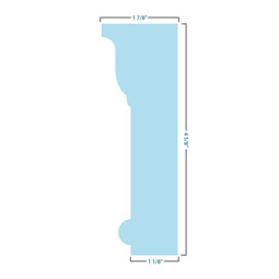 Ekena Millwork - CRH05XHO-EG - Endurathane  Holmdel Crosshead w/ Egg & Dart Trim, 4 5/8", Factory Primed