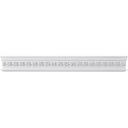 Ekena Millwork - CRH05XHO-EG - Endurathane  Holmdel Crosshead w/ Egg & Dart Trim, 4 5/8", Factory Primed