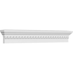 Ekena Millwork - CRH06X-EG - Endurathane Traditional Crosshead w/ Egg & Dart Trim, 6", Factory Primed
