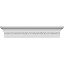 Ekena Millwork - CRH06X-EG - Endurathane Traditional Crosshead w/ Egg & Dart Trim, 6", Factory Primed