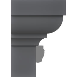 Ekena Millwork - CRH06XST-2-EG - Endurathane Stafford Crosshead w/ Egg & Dart Trim, 5 1/2", Factory Primed
