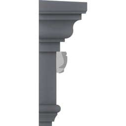 Ekena Millwork - CRH07X-EG - Endurathane Traditional Crosshead with Trim, and Egg & Dart Trim, 7 1/4", Factory Primed