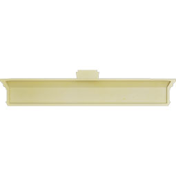 Ekena Millwork - CRH07XKA-EG - Endurathane Traditional Crosshead with Trim, w/ Deco Keystone and Egg & Dart Trim, 7 1/4", Factory Primed