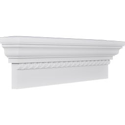 Ekena Millwork - CRH09X-EG - Endurathane Traditional Crosshead w/ Egg & Dart Trim, 9", Factory Primed