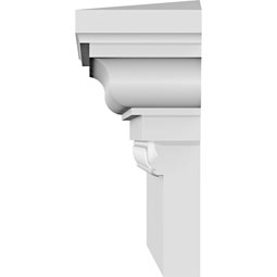 Ekena Millwork - CRH09X-EG - Endurathane Traditional Crosshead w/ Egg & Dart Trim, 9", Factory Primed