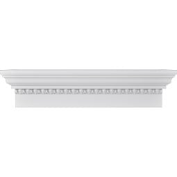 Ekena Millwork - CRH09X-EG - Endurathane Traditional Crosshead w/ Egg & Dart Trim, 9", Factory Primed