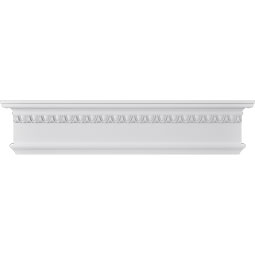 Ekena Millwork - CRH09XBE-EG - Endurathane Bedford Crosshead w/ Egg & Dart Trim, 8 5/8", Factory Primed