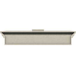 Ekena Millwork - CRH09XKA-EG - Endurathane Traditional Crosshead w/ Deco Keystone and Egg & Dart Trim, 9", Factory Primed