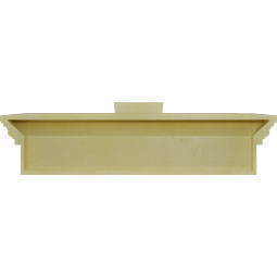 Ekena Millwork - CRH09XKF-EG - Endurathane Traditional Crosshead w/ Flat Keystone and Egg & Dart Trim, 9", Factory Primed
