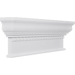 Ekena Millwork - CRH12X-EG - Endurathane Craftsman Crosshead w/ Egg & Dart Trim, 12", Factory Primed