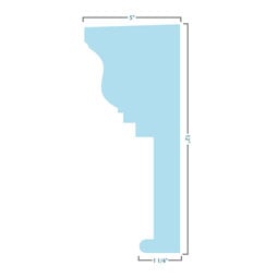 Ekena Millwork - CRH12X-EG - Endurathane Craftsman Crosshead w/ Egg & Dart Trim, 12", Factory Primed