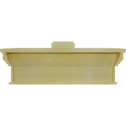 Ekena Millwork - CRH12XKA-EG - Endurathane Craftsman Crosshead w/ Deco Keystone and Egg & Dart Trim, 12", Factory Primed