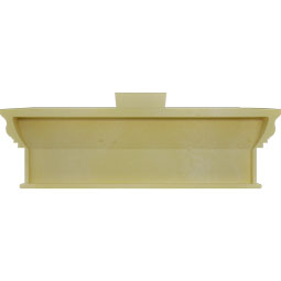 Ekena Millwork - CRH12XKF-EG - Endurathane Craftsman Crosshead w/ Flat Keystone and Egg & Dart Trim, 12", Factory Primed