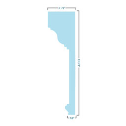 Ekena Millwork - CRH14XST-EG - Endurathane Craftsman Crosshead w/ Egg & Dart Trim, 13 3/4", Factory Primed